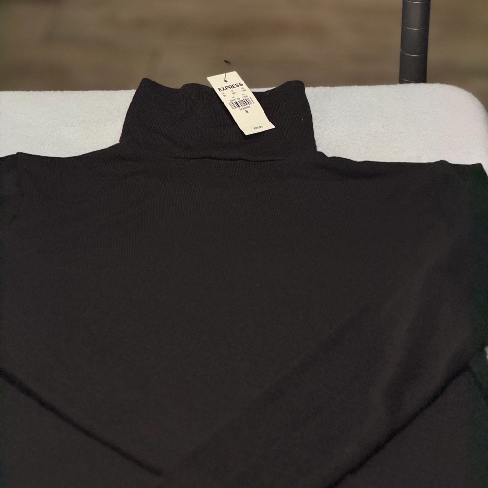 Express Women's Black Turtleneck Top - Picture 2 of 5